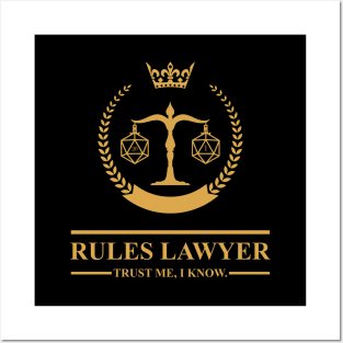 Rules Lawyer Emblem Tabletop RPG Posters and Art